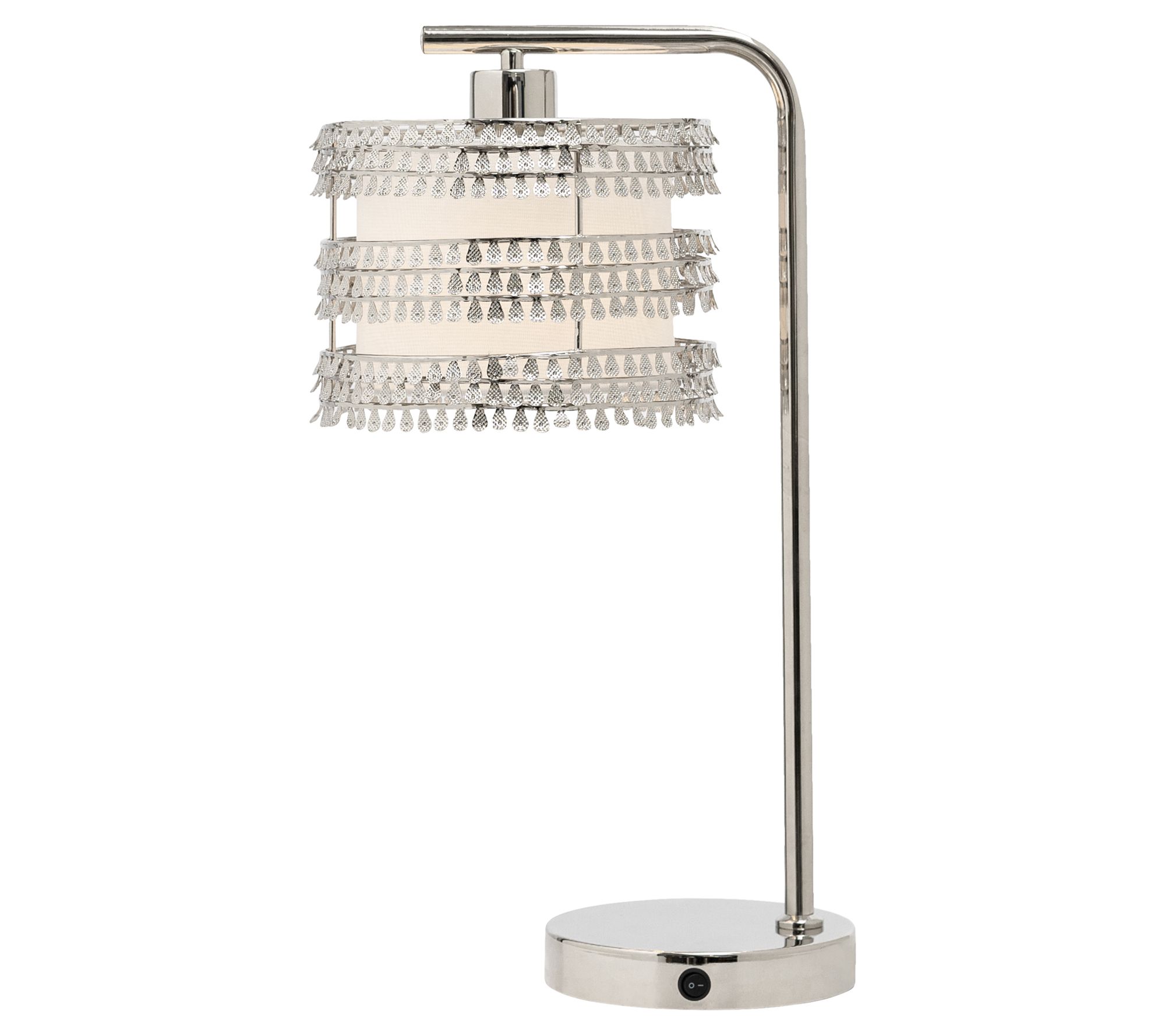 River of Goods 19.5"H Quigley Silver Drum ShadeTable Lamp