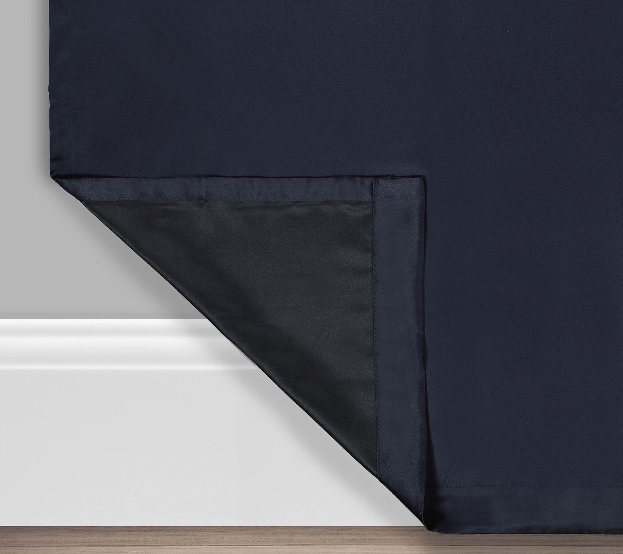 Eclipse Thermapanel Navy Solid Polyester 54 in. W x 84 in. L Room