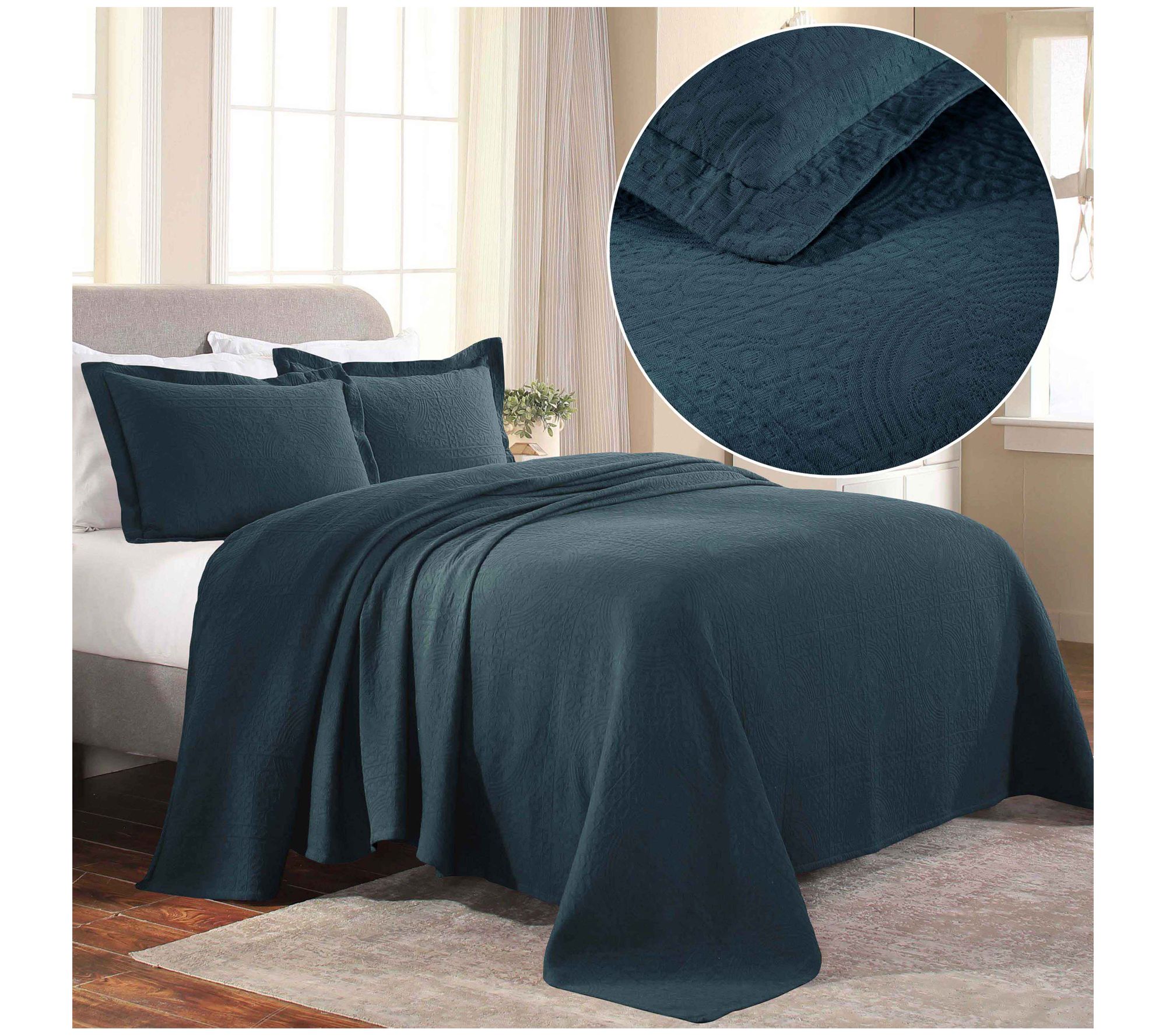 Superior Jacquard Cotton Medallion 3PC Set, Queen