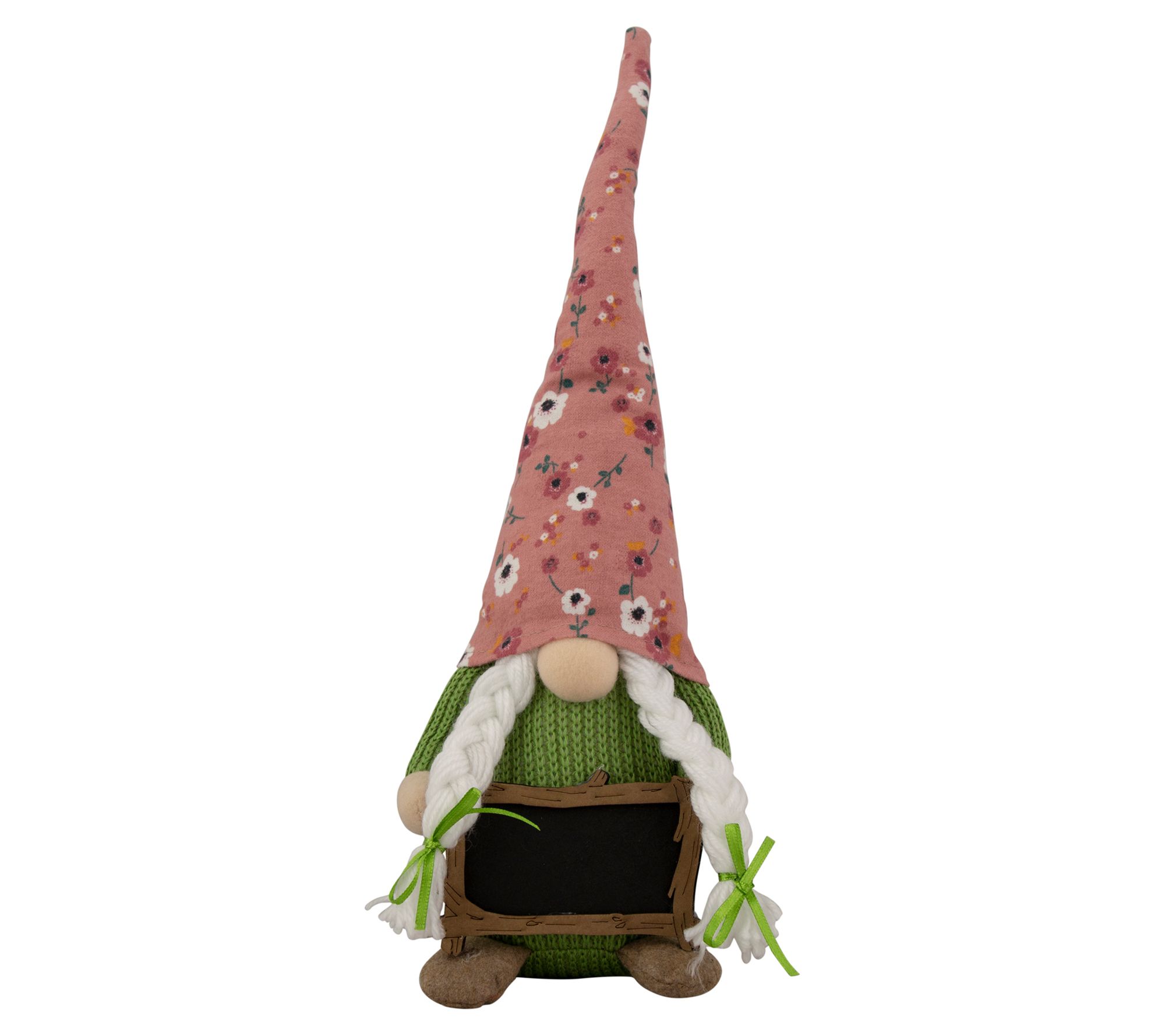 Northlight Yellow Floral Springtime Gnome with Message Board