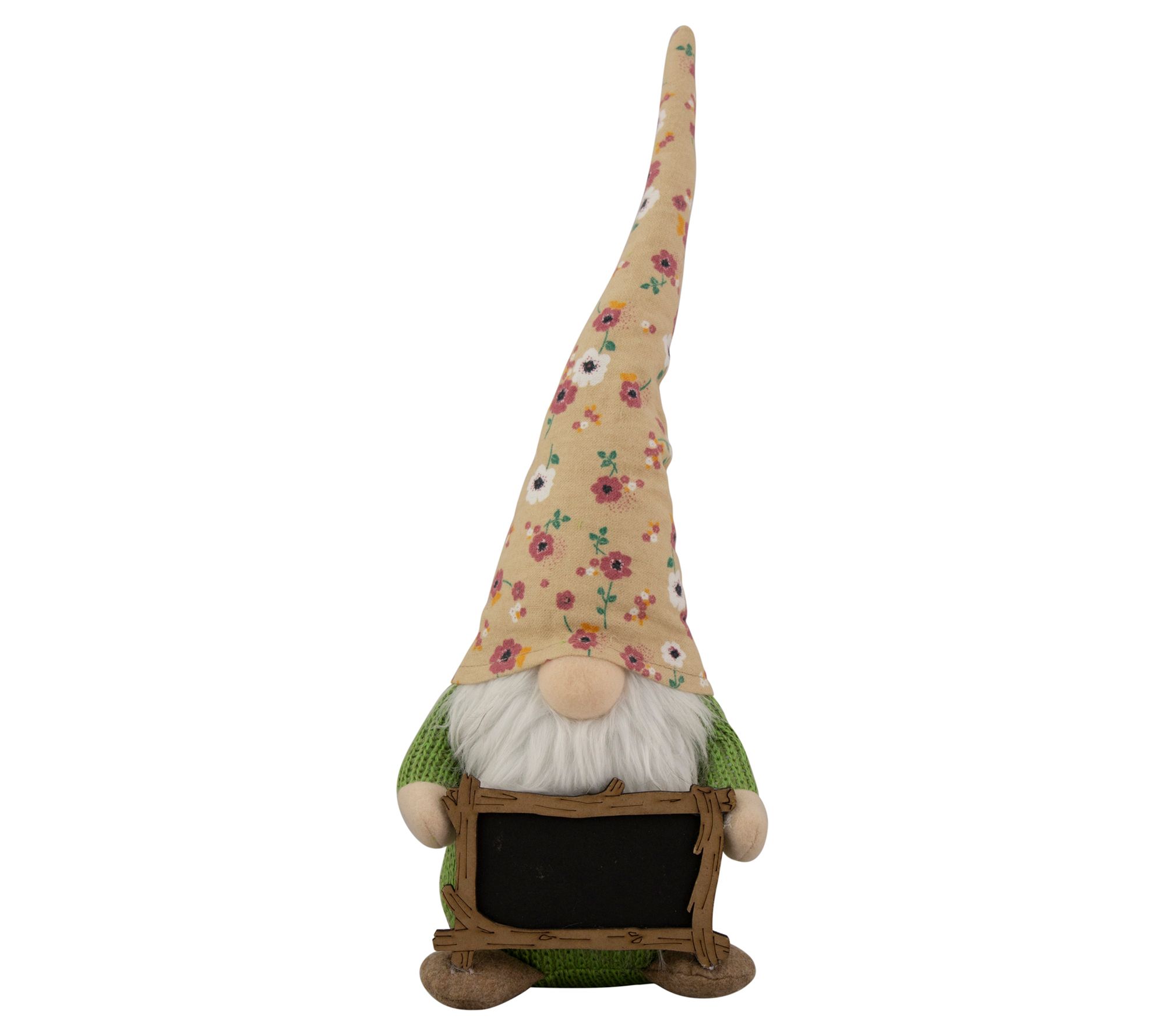 Northlight Yellow Floral Springtime Gnome with Message Board