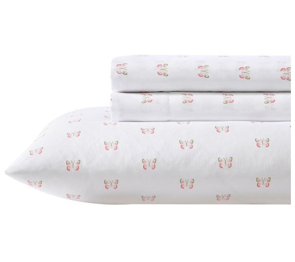 Laura Ashley Fluttery Friends Pink Full Sheet Set