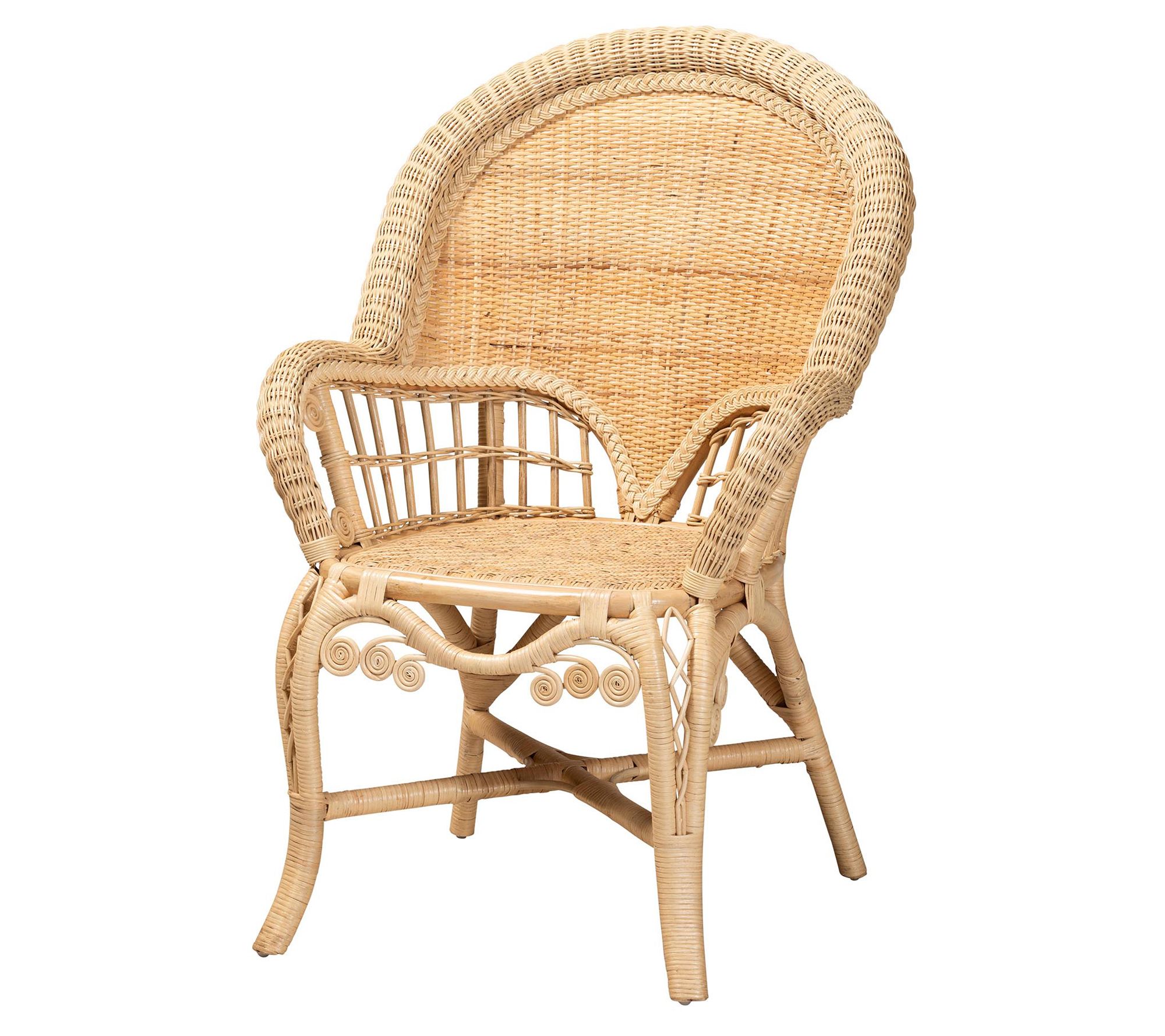 bali & pari Ratu Natural Brown Rattan Accent Chair