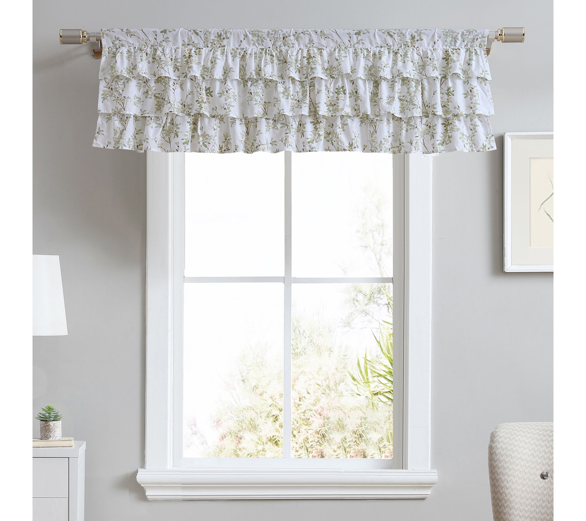 Laura Ashley Lindy 50X18 Floral Window Valance