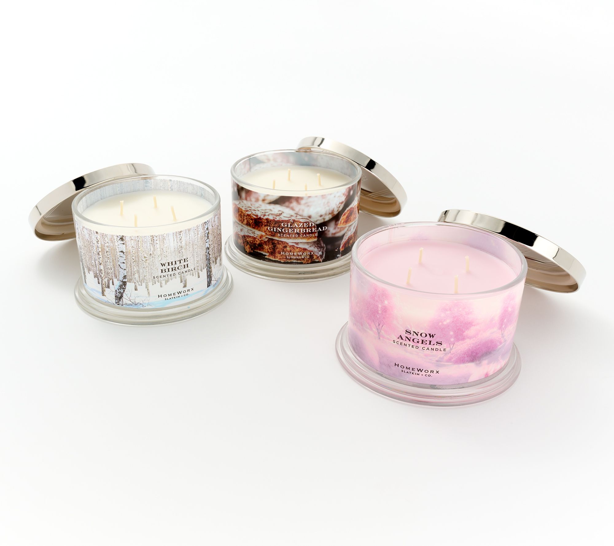"As Is" HomeWorx by Slatkin + Co. S/3 18oz Candle Collection