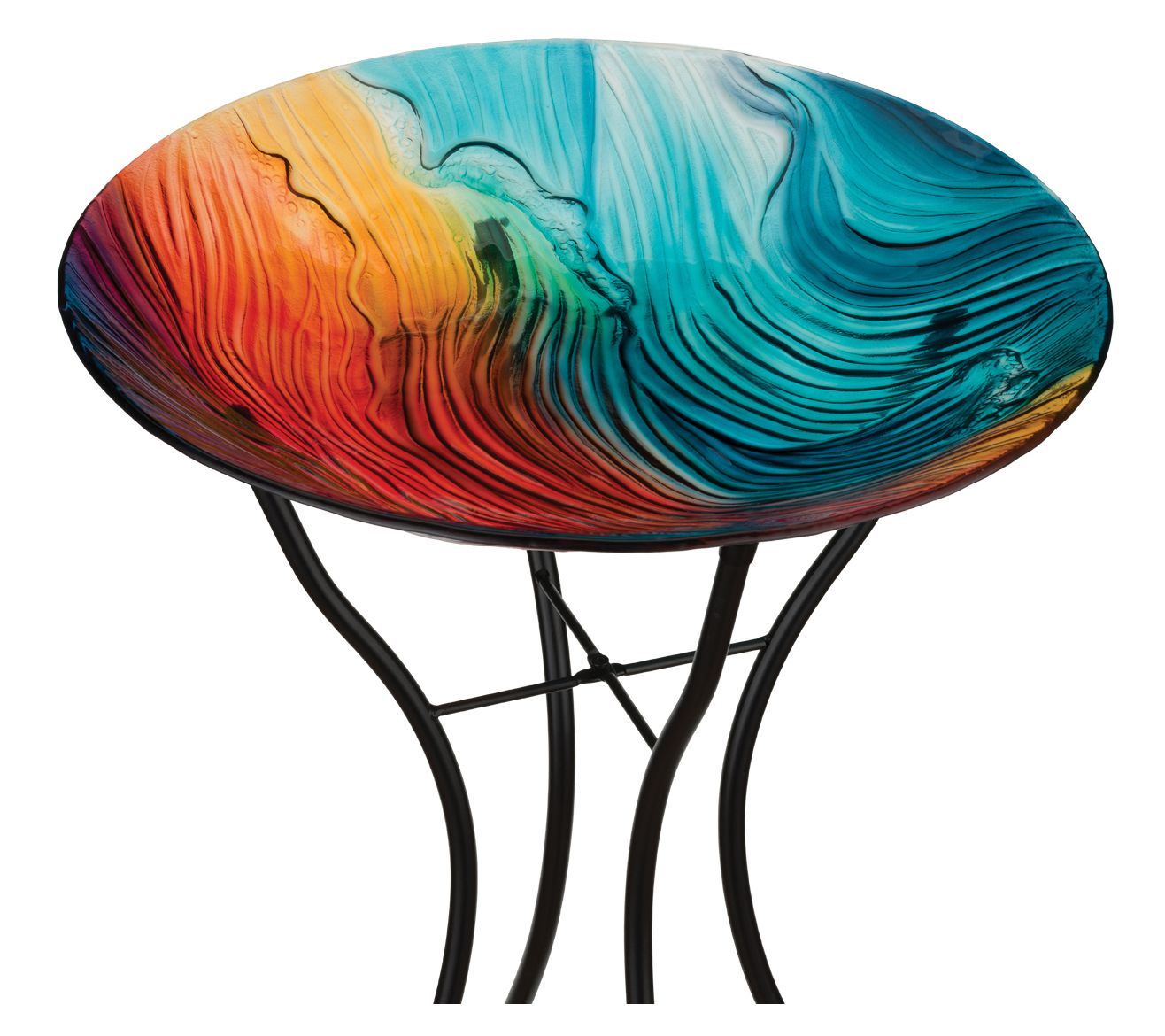 Regal Art & Gift 18" Birdbath - Swirl Multi