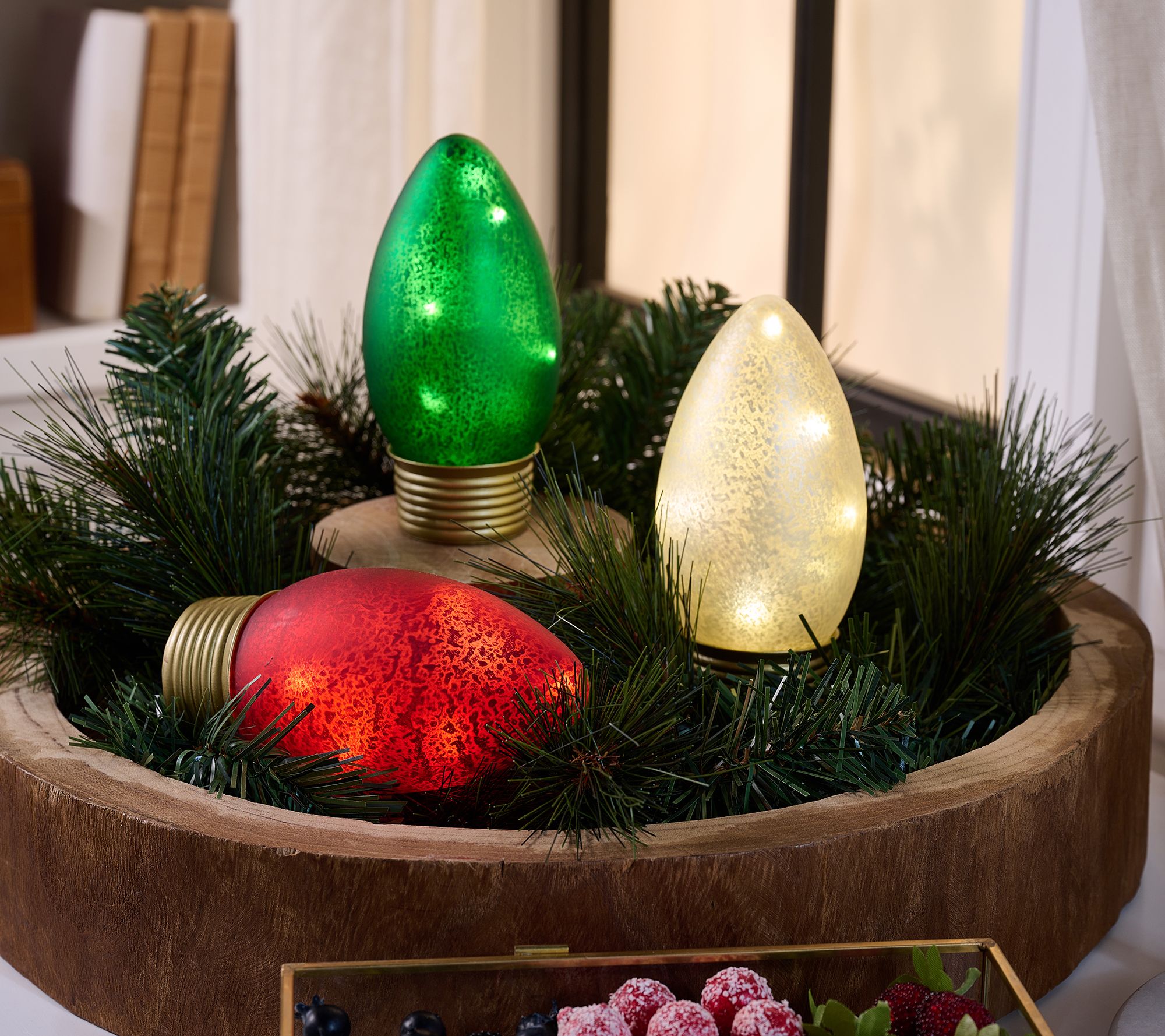 Set of (3) 6" Illuminated C-9 Bulbs by Valerie