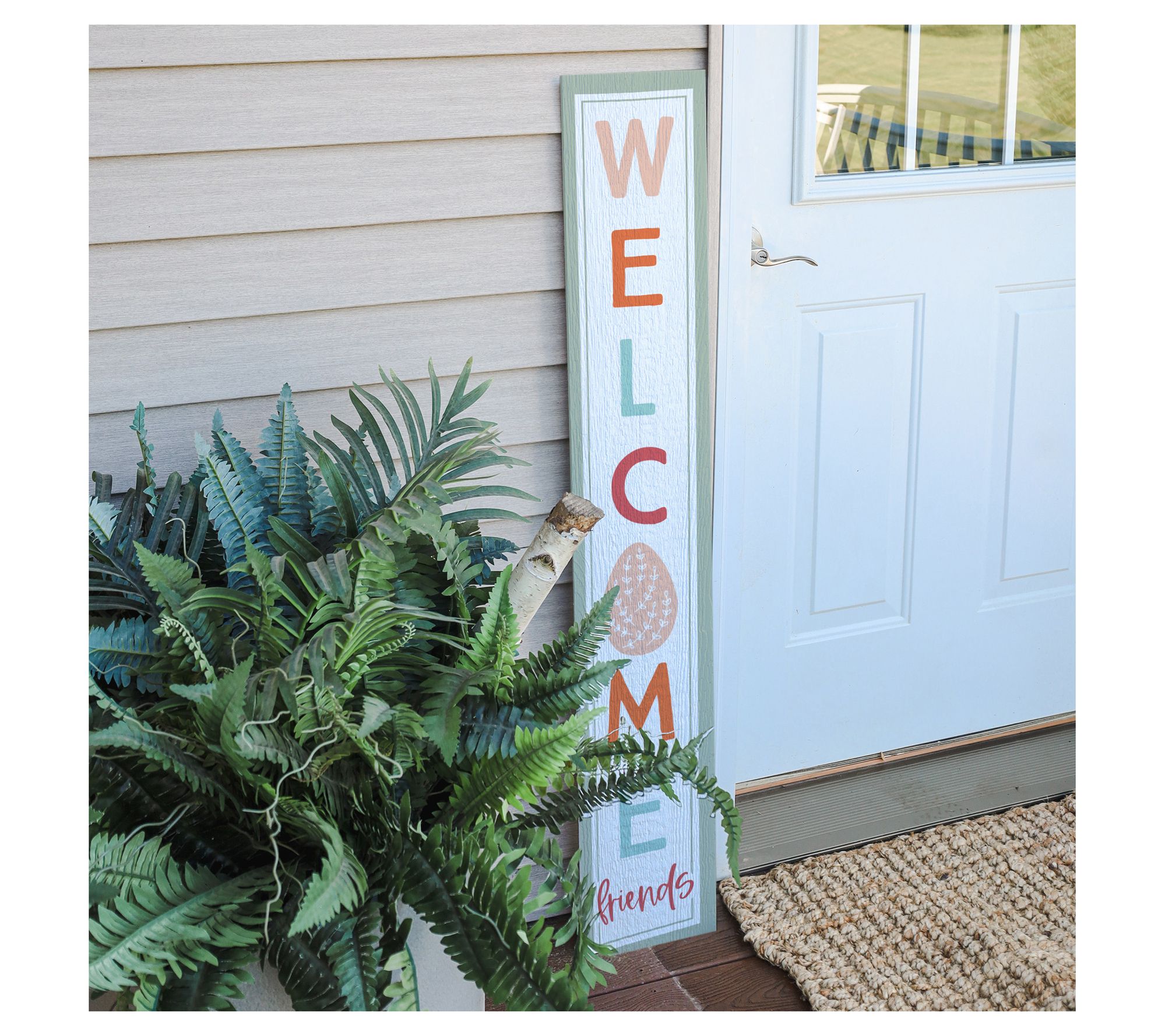 Sincere Surroundings 47" Welcome Egg Porch Board