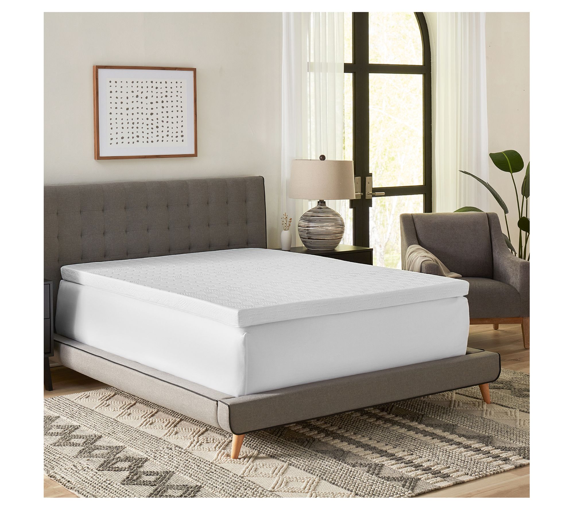 Bodipedic 3" Gel Memory Foam Mattress Topper w/Cover, Twin XL