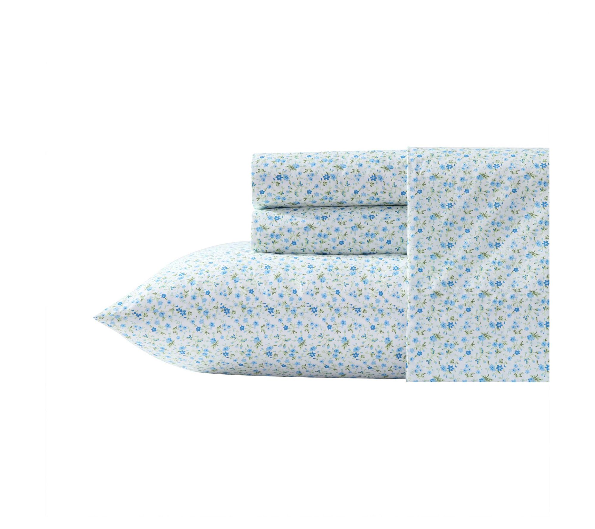 Laura Ashley Evie Blue Twin XL Sheet Set