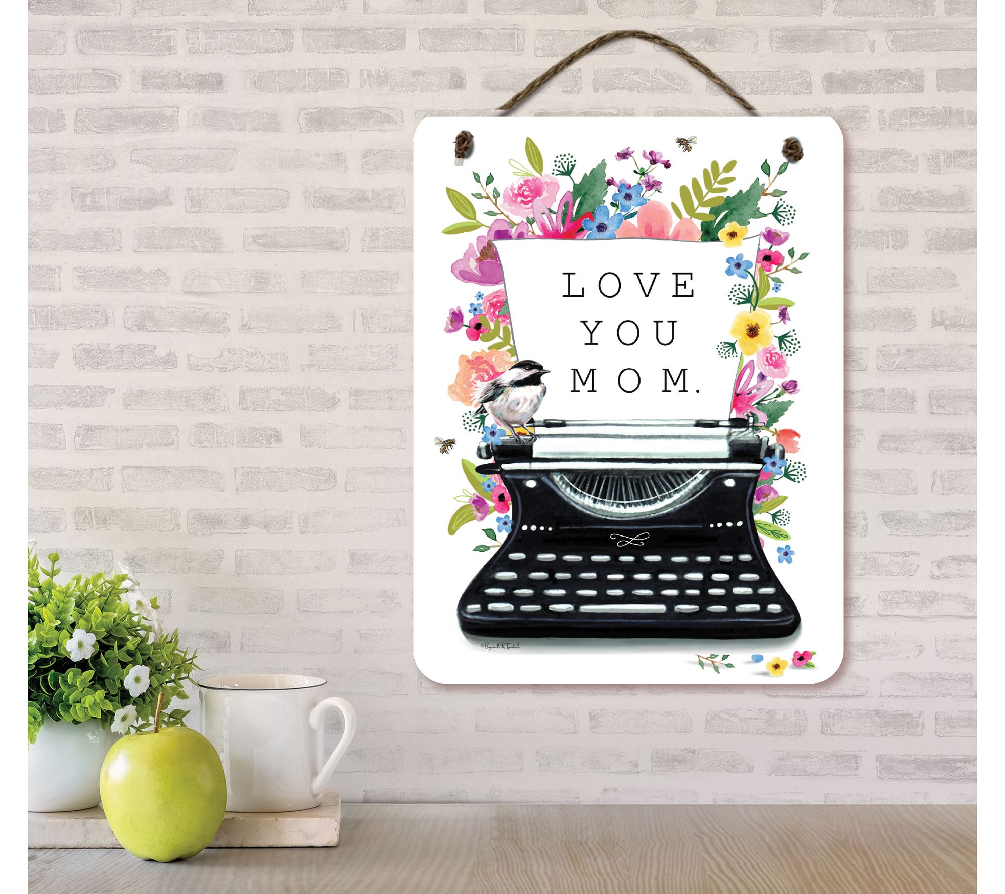Courtside Market I love you, Mom 12x16 Artboardwith Twine