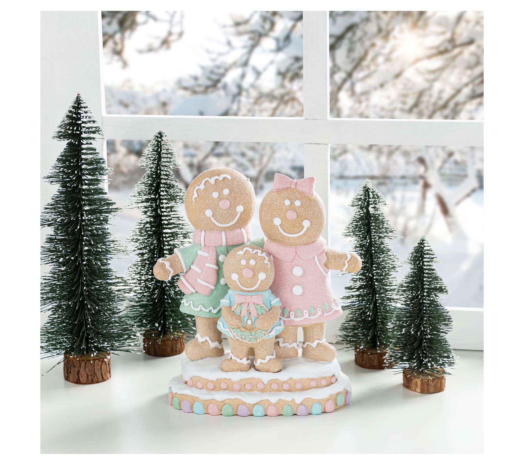 Glitzhome 10"H Christmas Gingerbread Man FamilyTable Decor