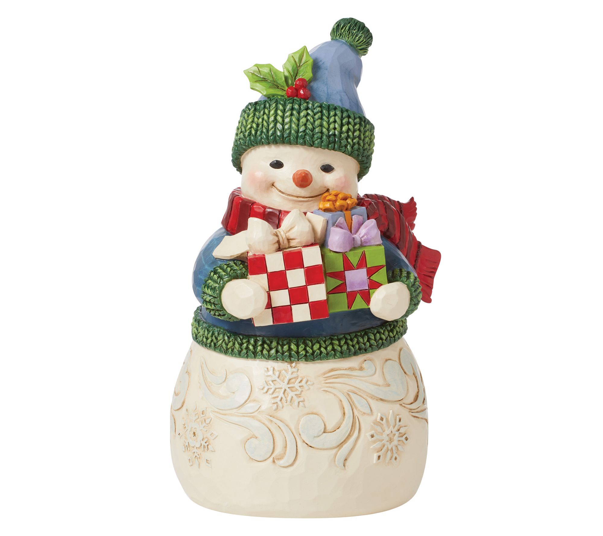 Jim Shore Heartwood Creek Snowman with Gifts Figurine 8.5in H