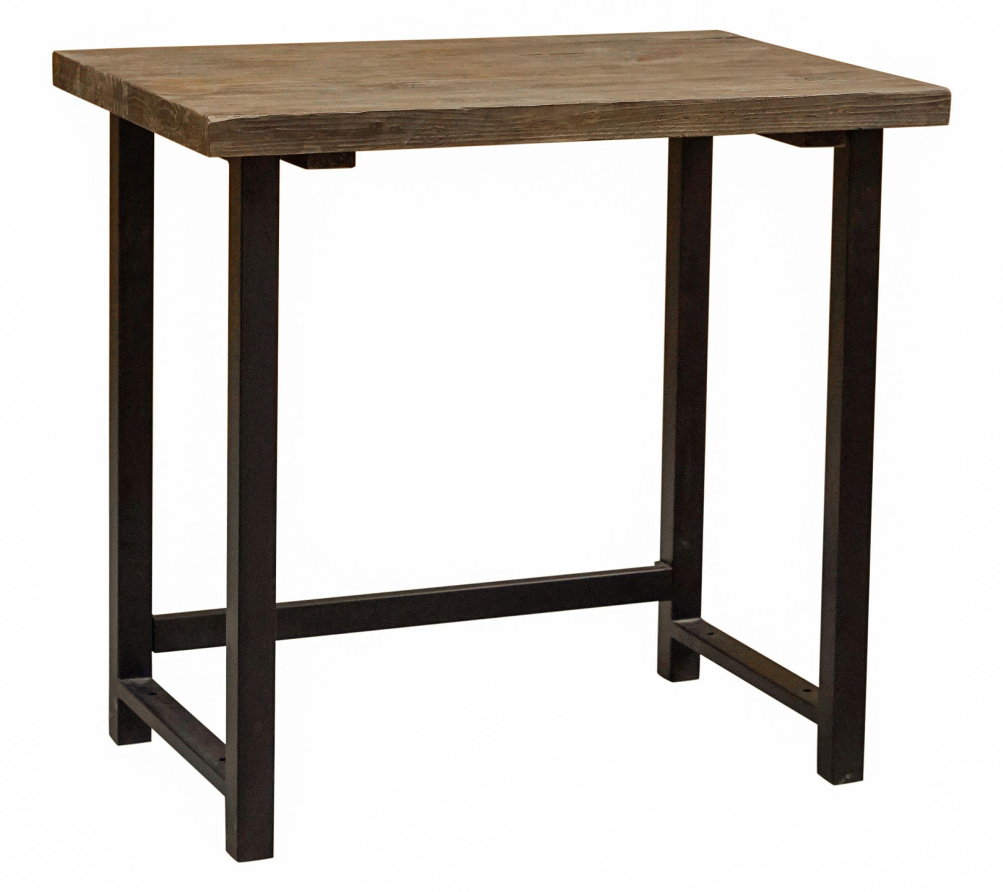Alaterre Furniture Pomona Small Metal & Solid Wood Finish Desk
