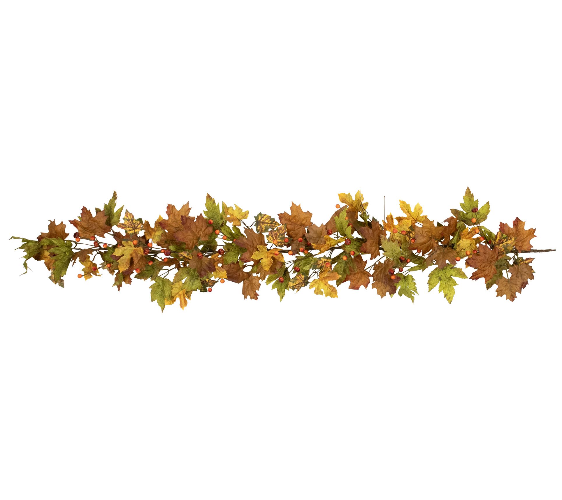 Northlight Leaves & Berries Harvest Garland 5' x 8", Unlit