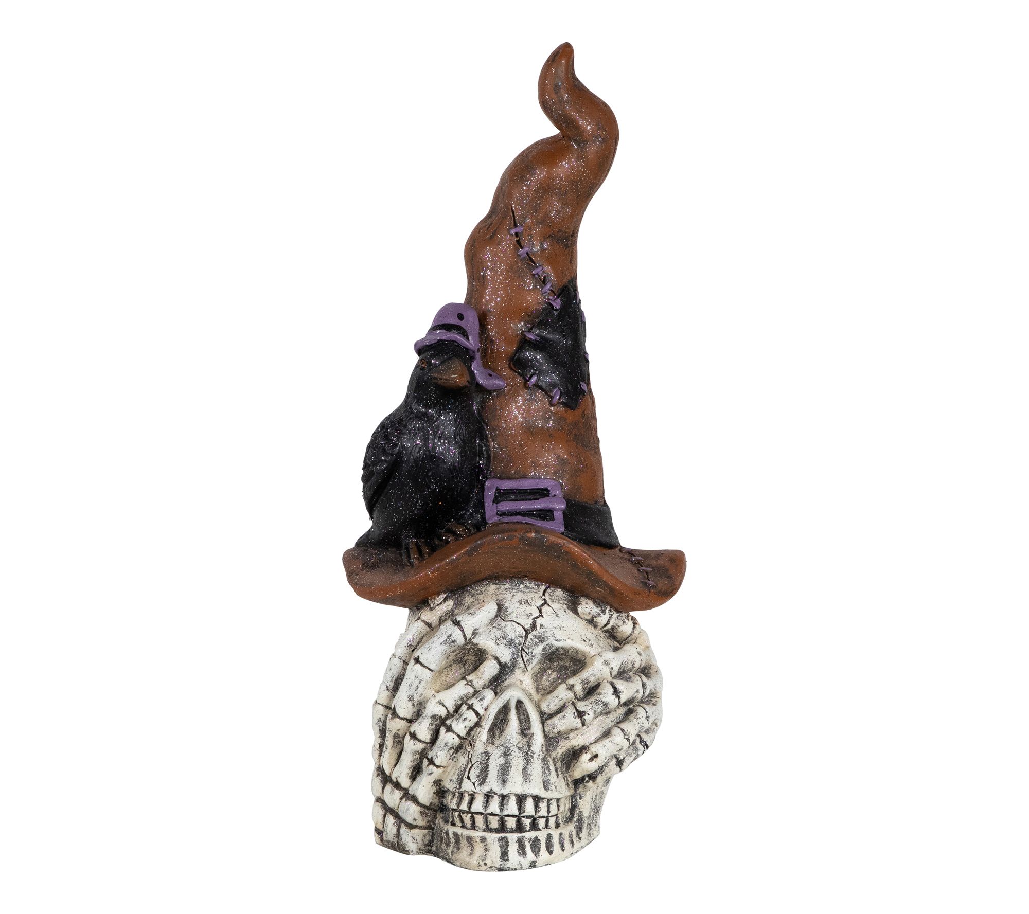 Northlight Skull in Witch Hat Halloween Decor 22.75"