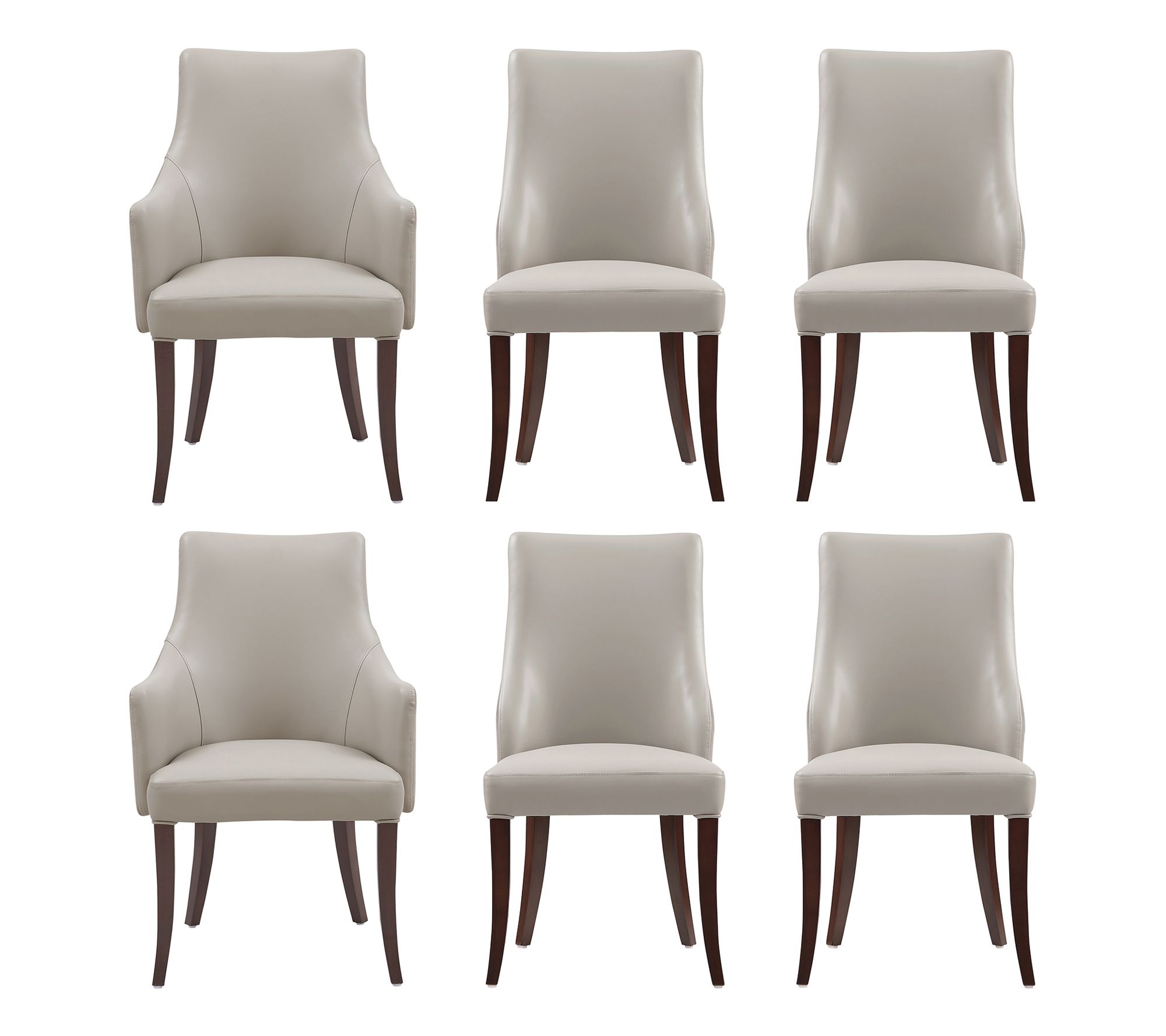 Manhattan Comfort 6-Piece Connie Dining Chair and Arm Chair