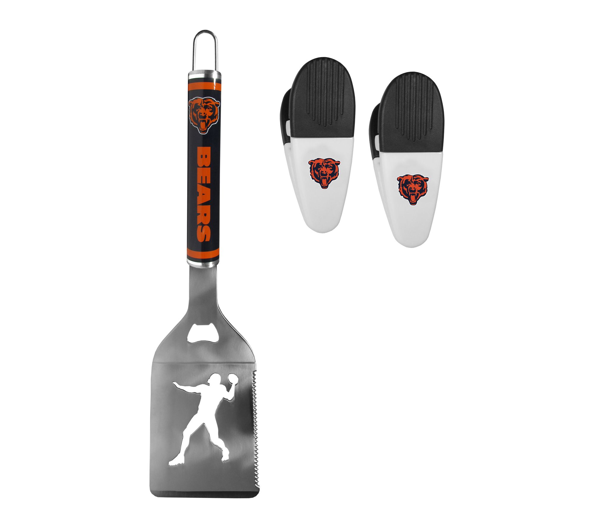 Siskiyou Sports NFL Steel Logo Spatula w/Chip Clips