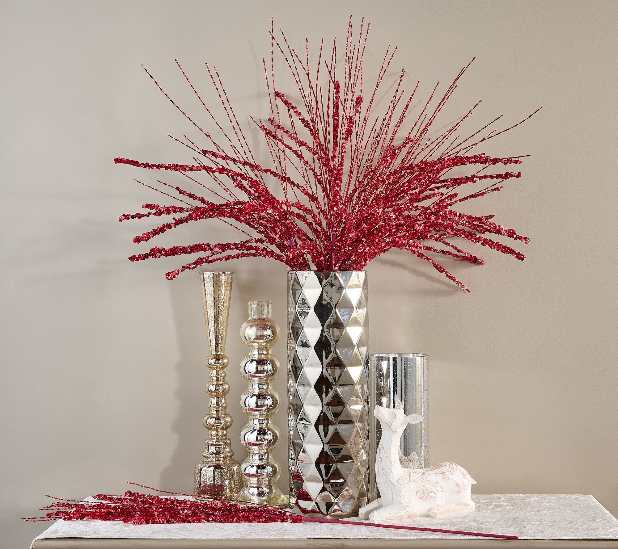 "As Is" Set of 6 Glittered Sprays by Valerie