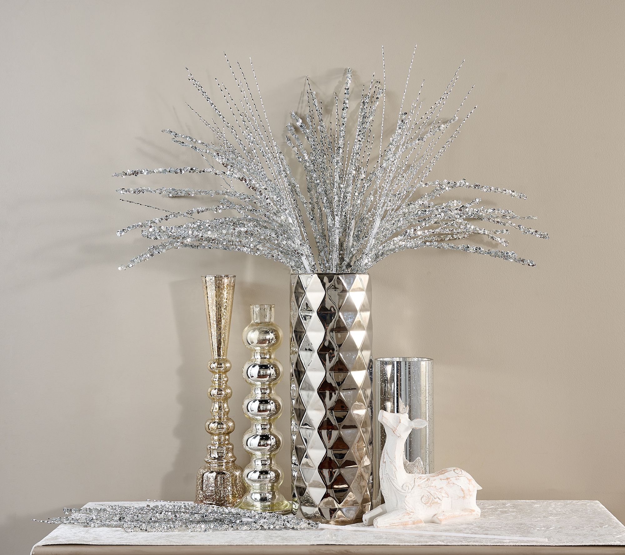 "As Is" Set of 6 Glittered Sprays by Valerie