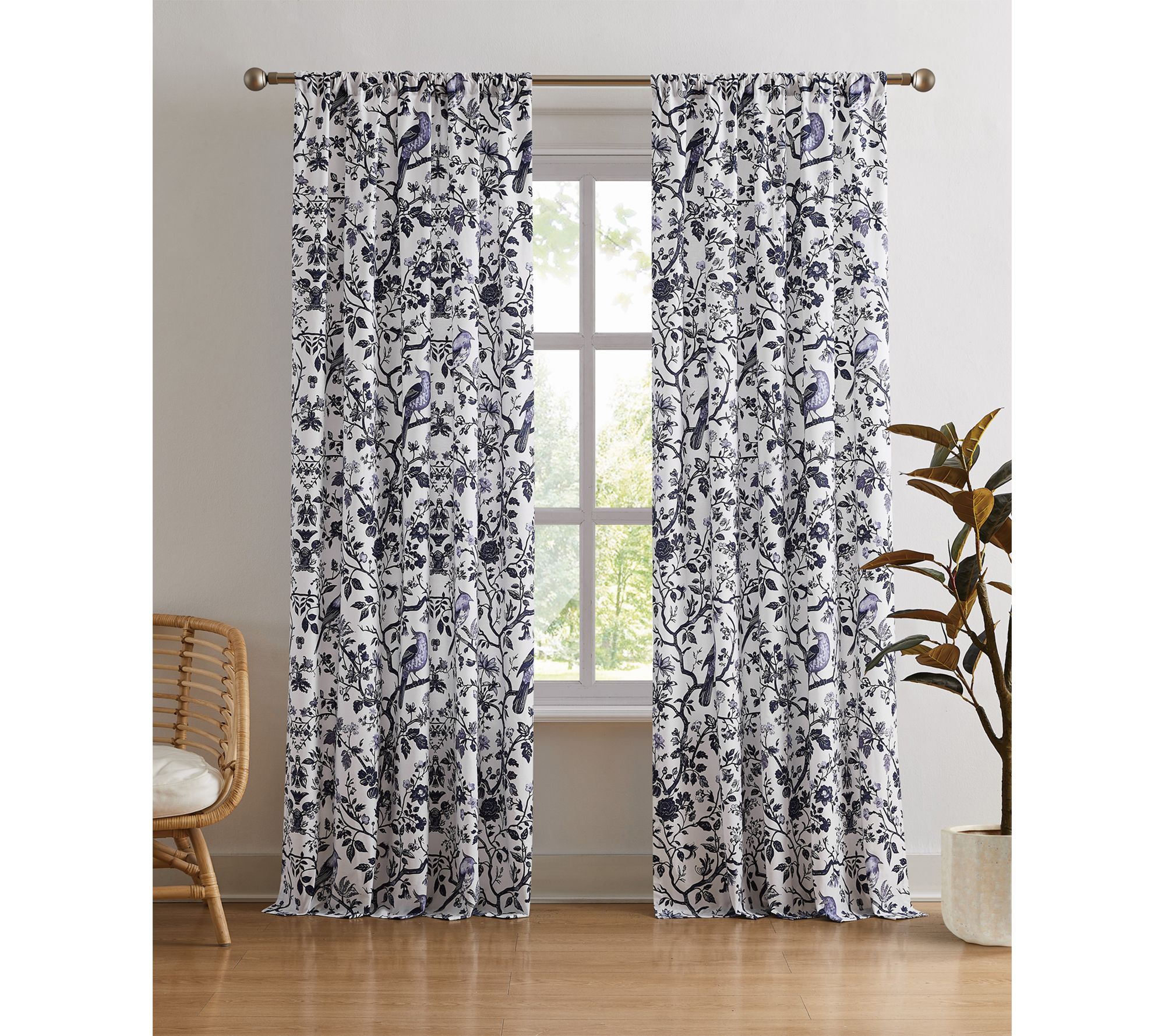 Brooklyn Loom Ava Floral 50x84 Window Curtain