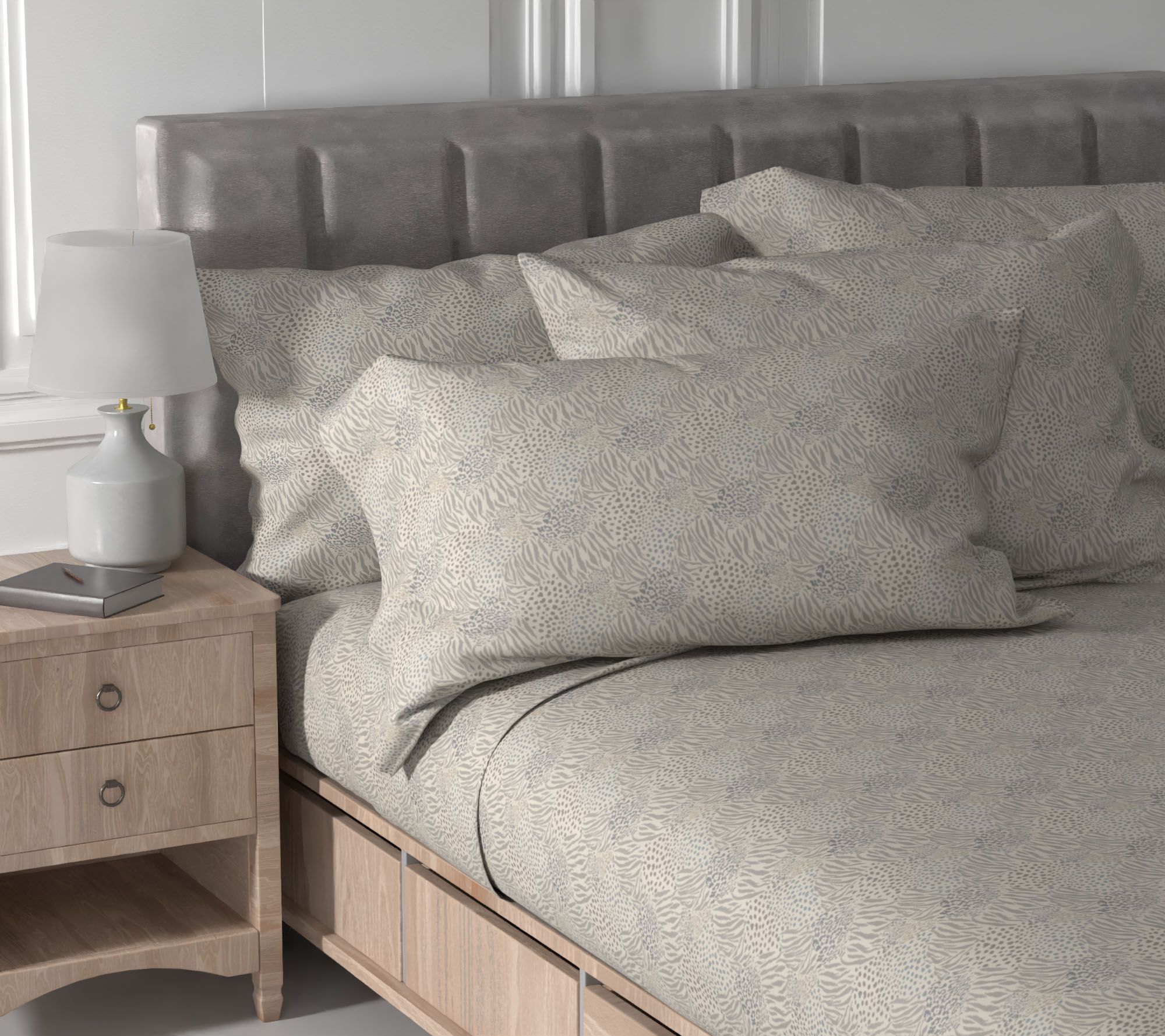 Home Reflections Double Brushed Sheet Set w/ Extra Cases-TXL