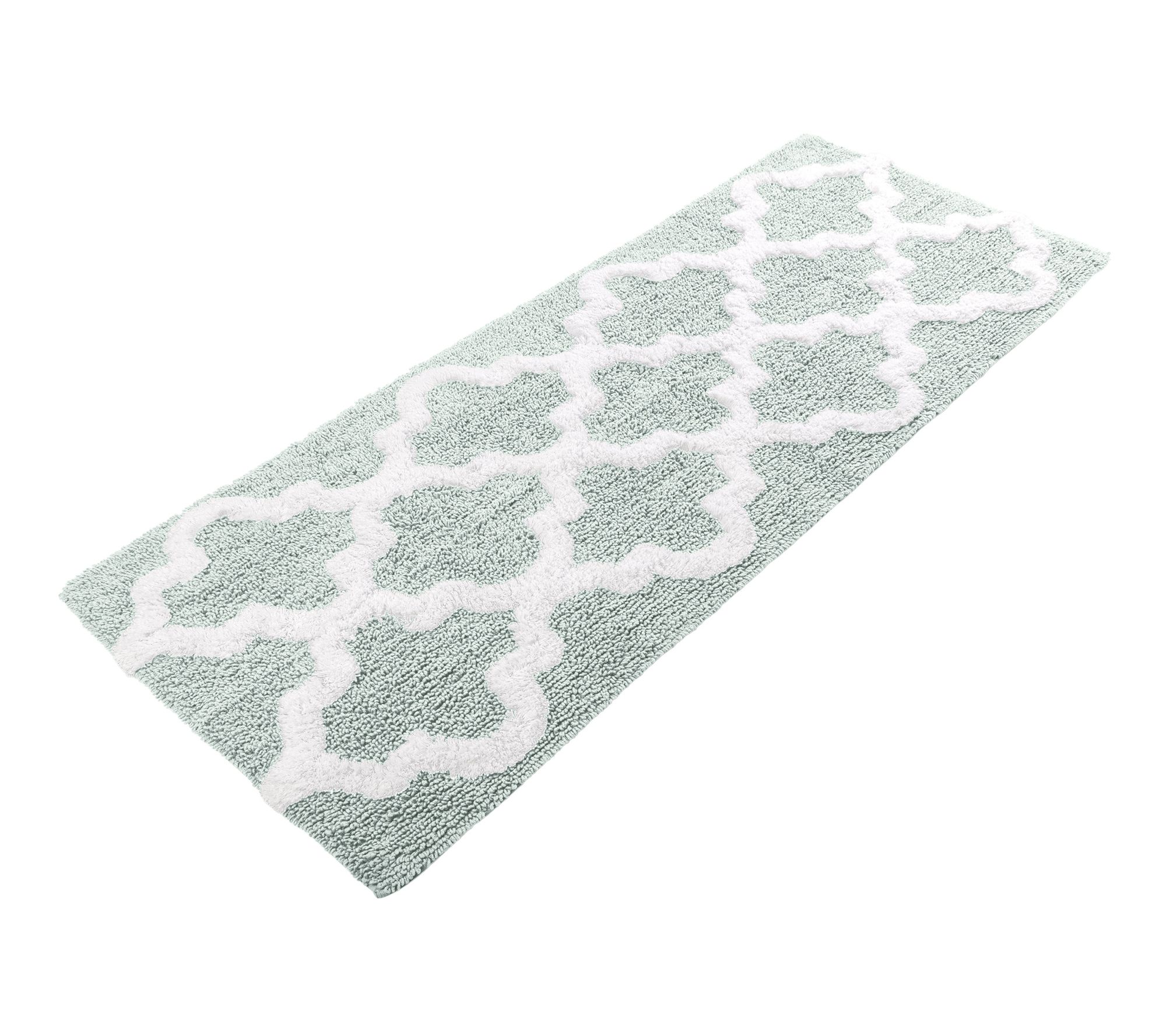 Lavish Home Bathroom Rug Slip Bath Mat TrellisPattern