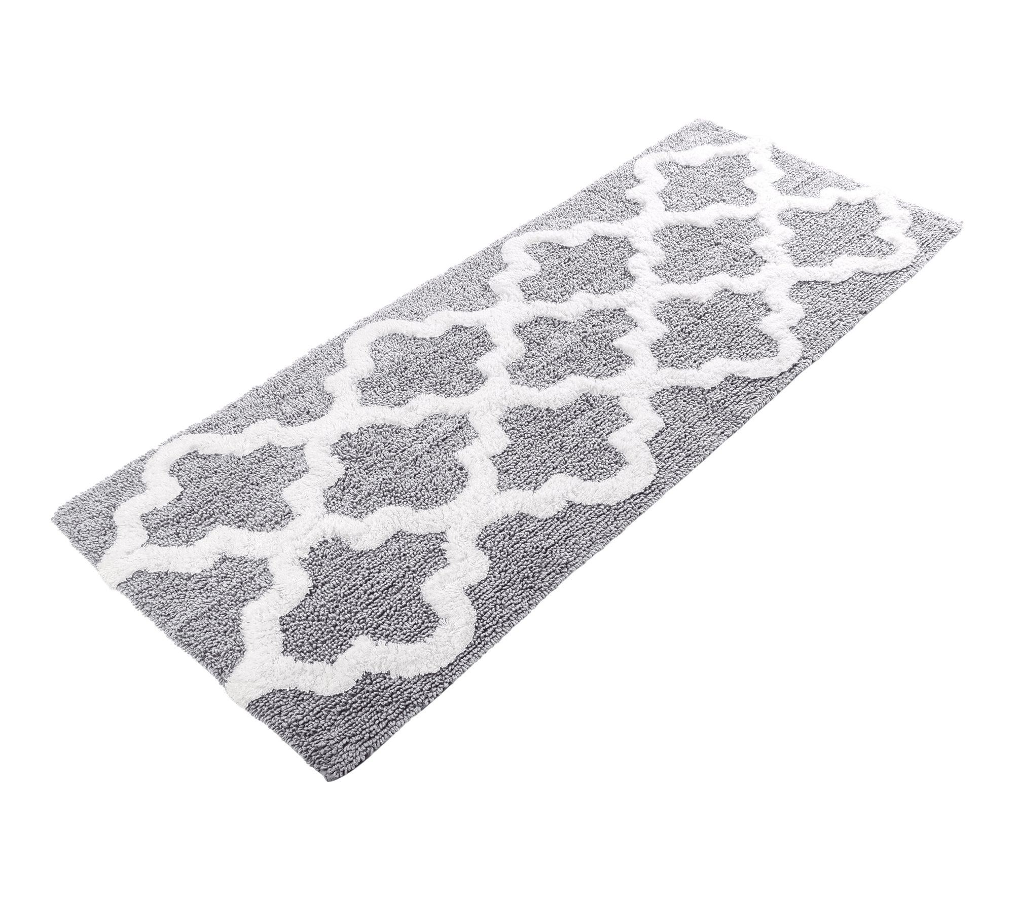 Lavish Home Bathroom Rug Slip Bath Mat TrellisPattern