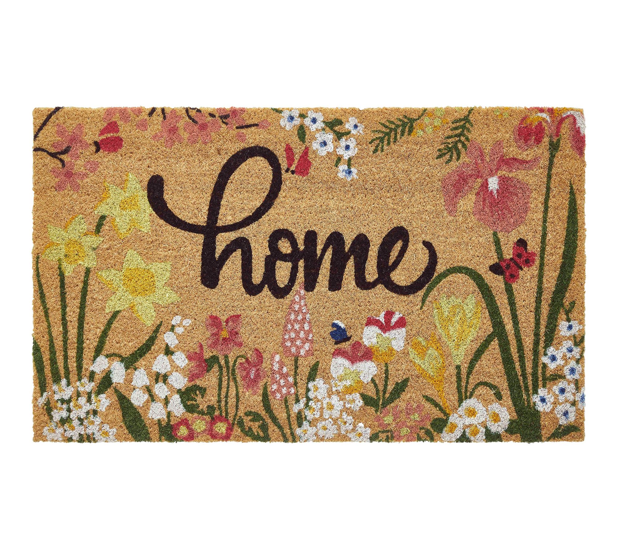 VCNY Home Home Floral Coir Doormat