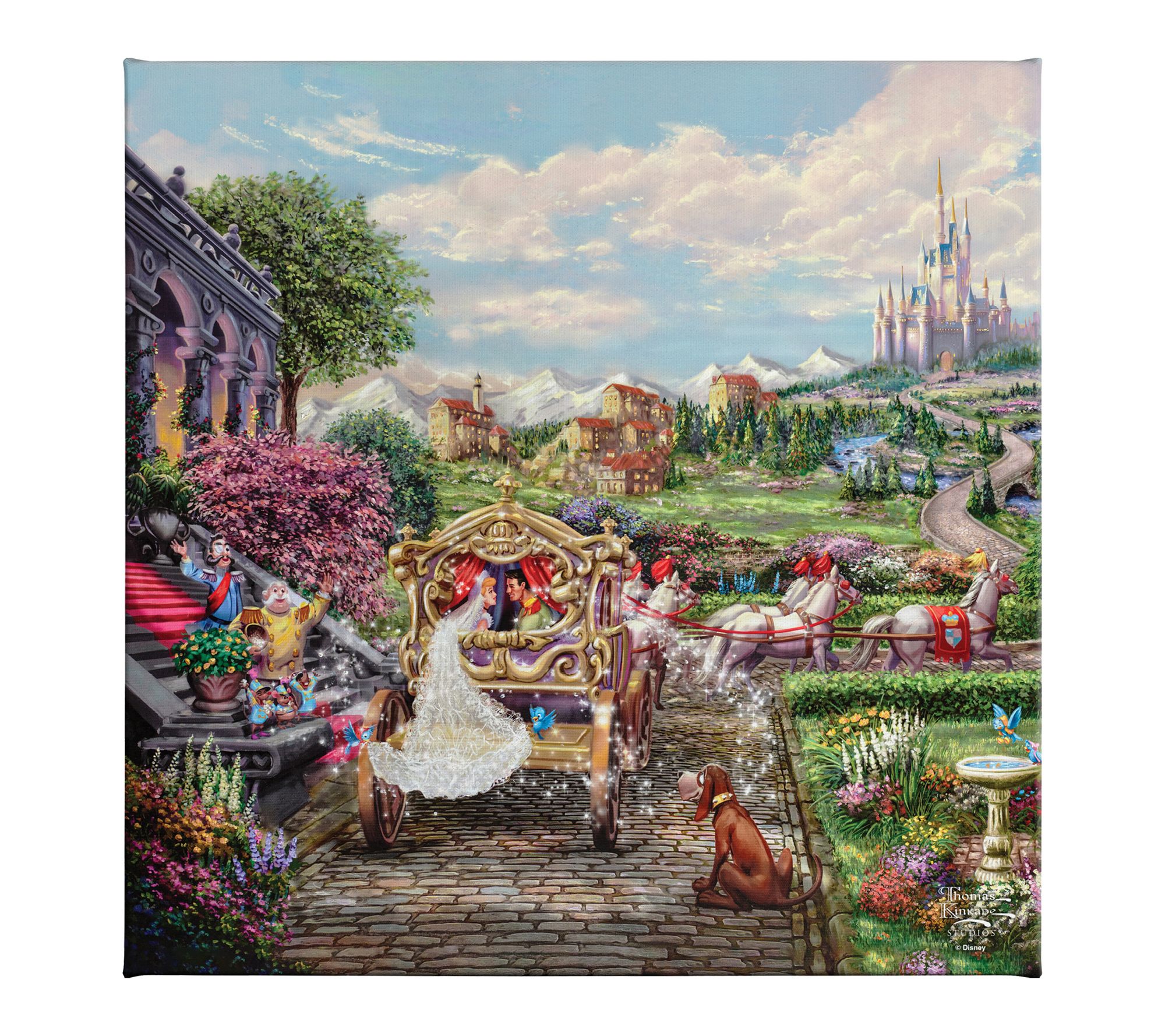 Thomas Kinkade Cinderella Happily Ever After 14x14Gallery Wrap