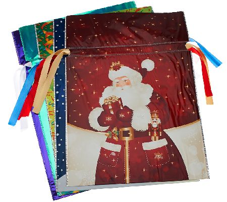 Kringle Express 74-Piece E-Z Drawstring Holiday Gift Bag Set - QVC.com