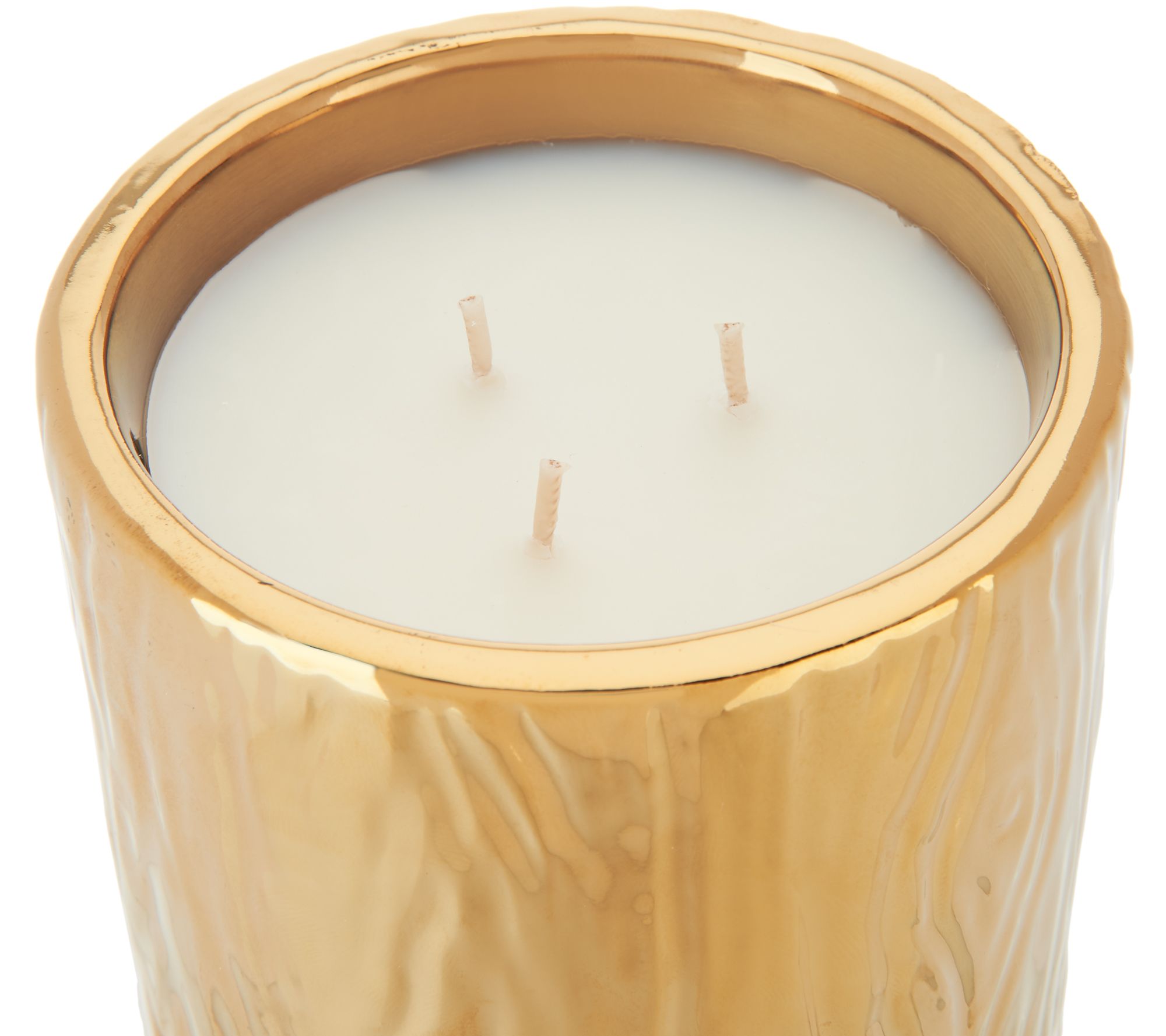 HomeWorx by Harry Slatkin Set of (2) 8oz Faux Bois Ceramic Candles
