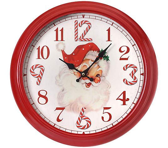 16" Candy Santa Clock by Valerie