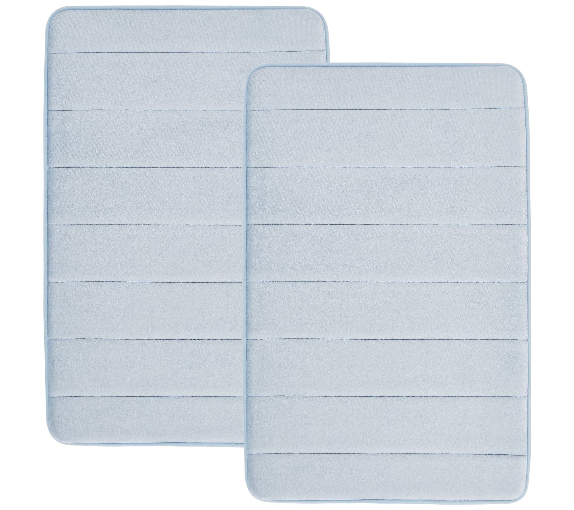 Truly Soft Solid Memory Foam 17" x 24" Bath RugSet of 2