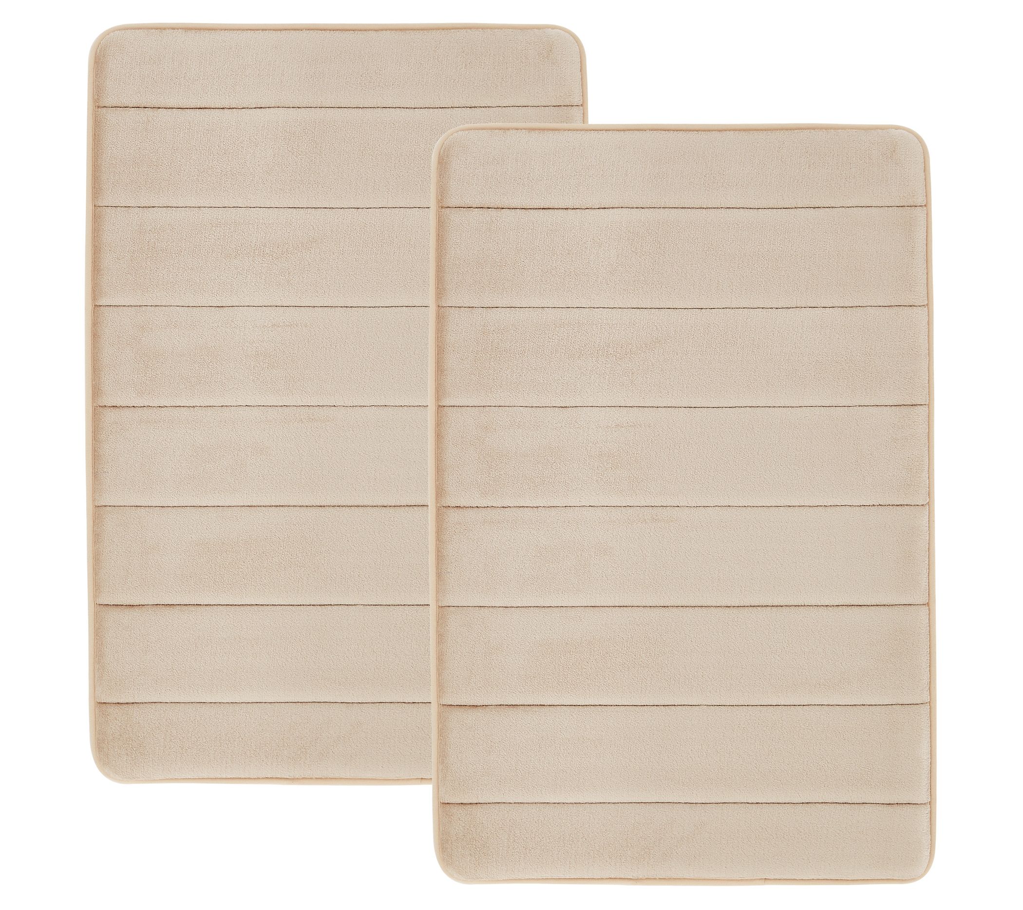 Truly Soft Solid Memory Foam 17" x 24" Bath RugSet of 2