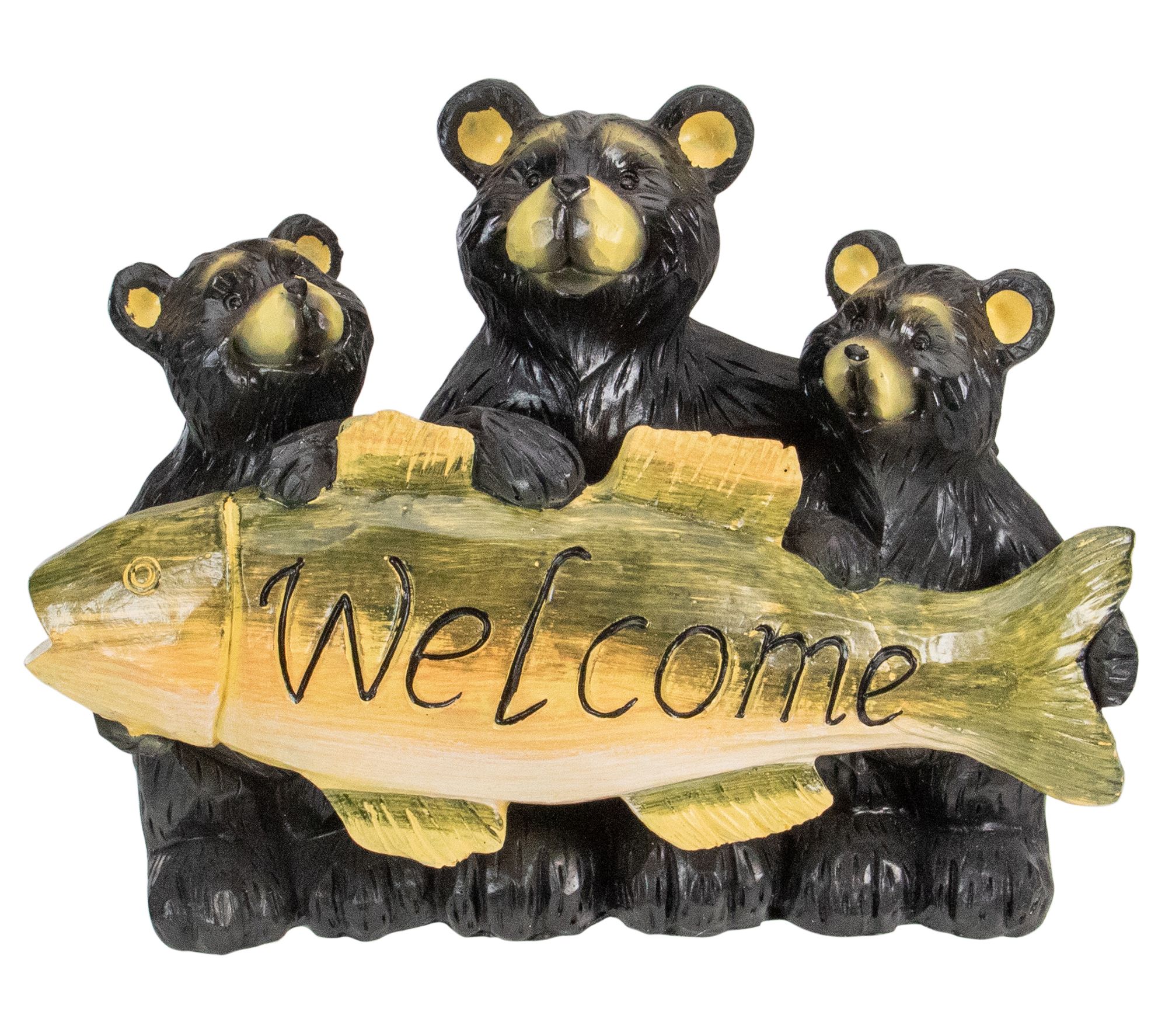 Northlight 10" Bear Family Trio Welcome Sign Outdoor