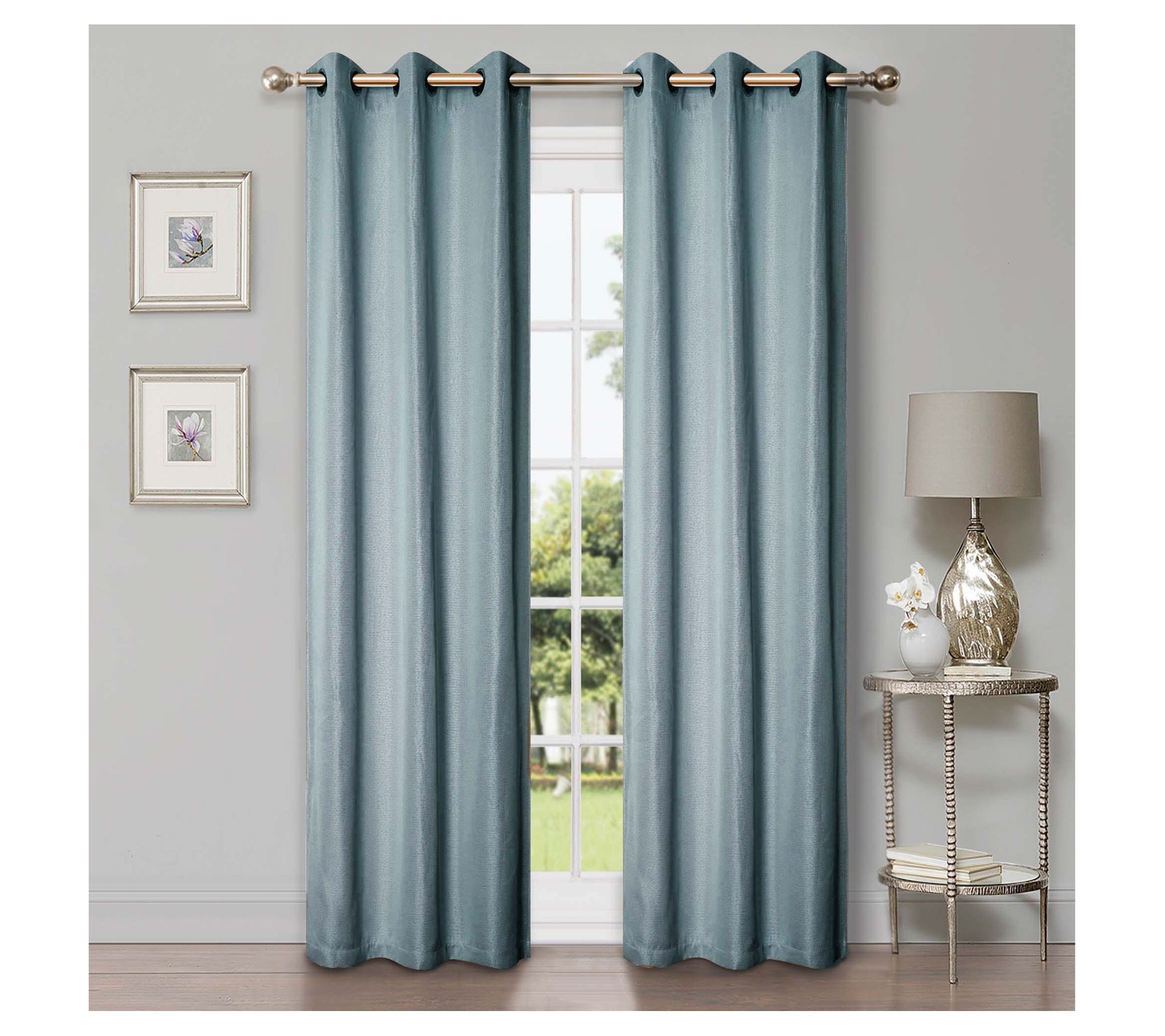 Superior Linen Modern Blackout 2-Piece Curtain Set, 42X84