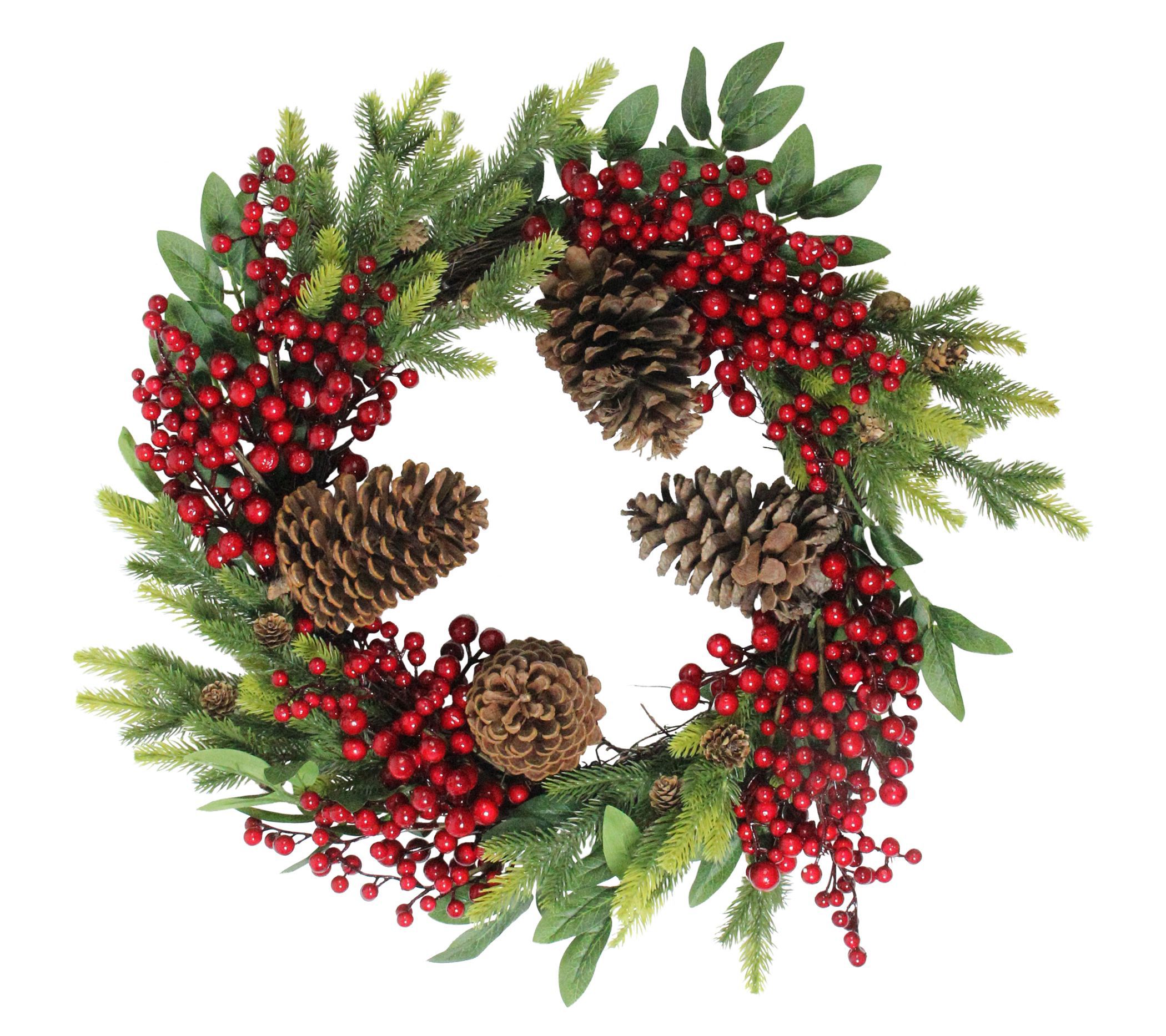 Northlight Red Berries Wreath