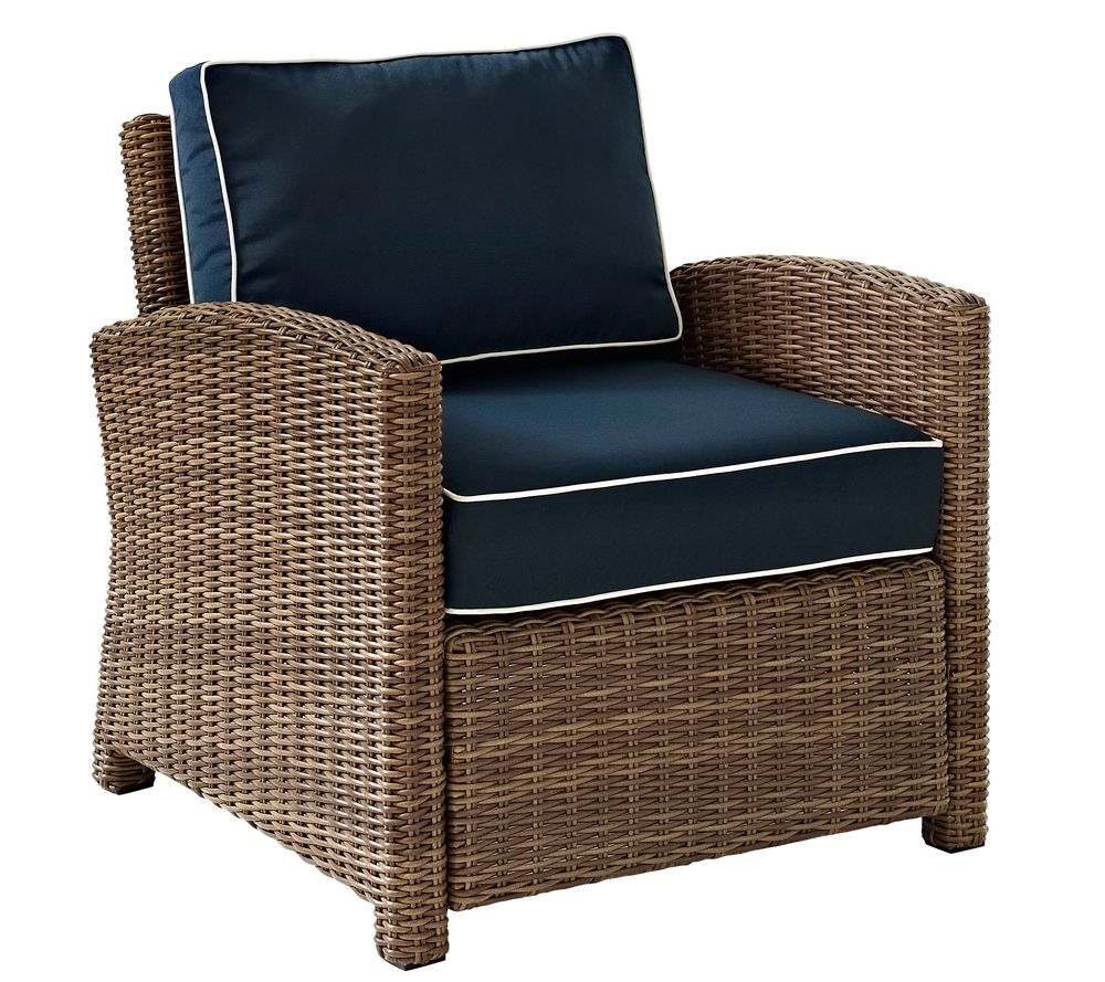 Crosley Bradenton Wicker Arm Chair w/ Cushions