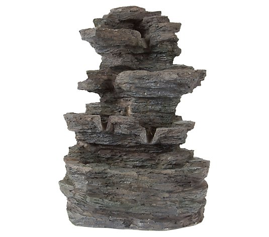 Cascading Rock Waterfall Tiered Table FountainBy Pure Garden