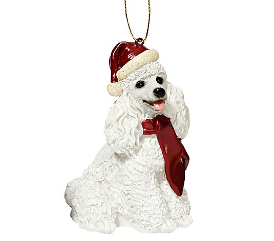 Design Toscano Holiday White Poodle Dog Ornament