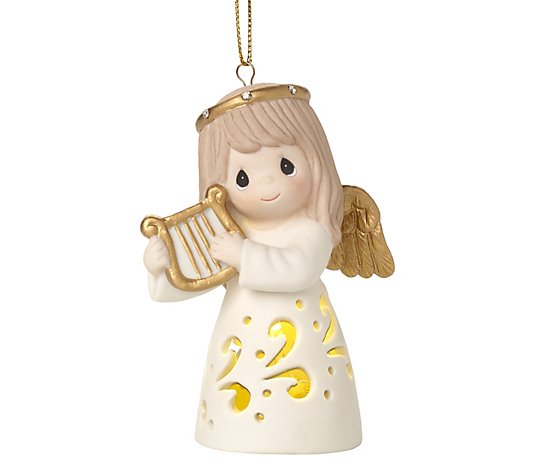 Angel With Harp Ornament by Precious Moments