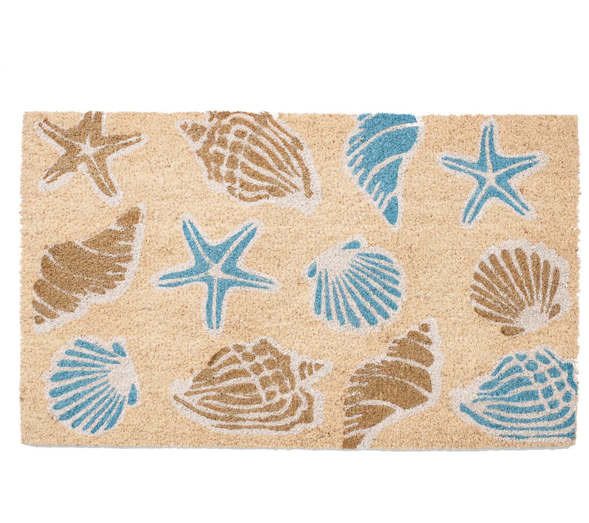 Seashells Doormat With Pvc Backing - Qvc.com