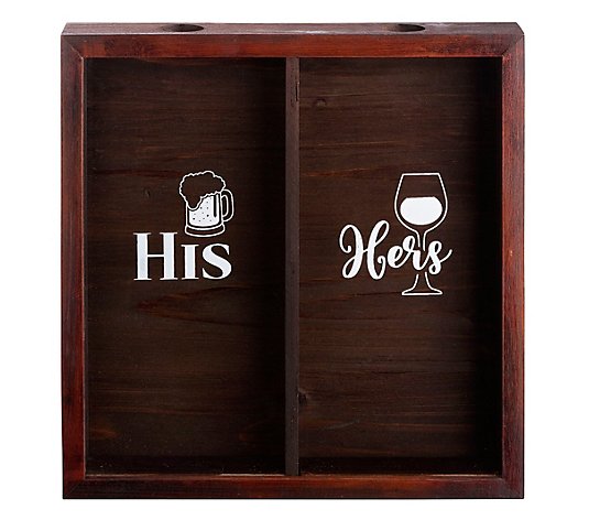 Lillian Rose His and Hers Bottle Cap and Cork Shadow Box