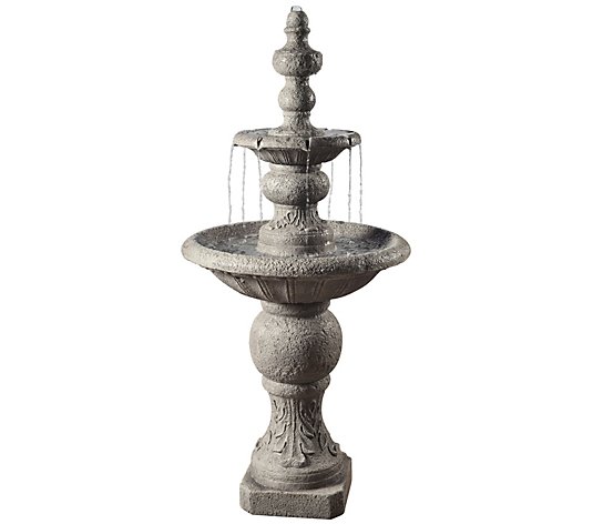 Teamson Home Outdoor Icy Stone 2-Tier Waterfall tain