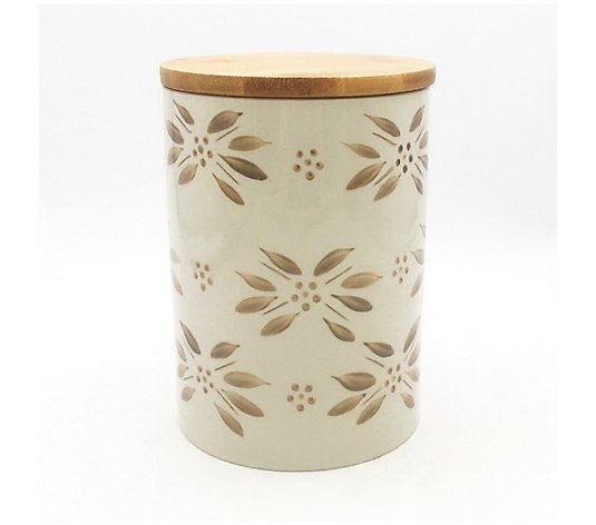 Temp-tations Old World 2-qt Canister with Wooden Lid