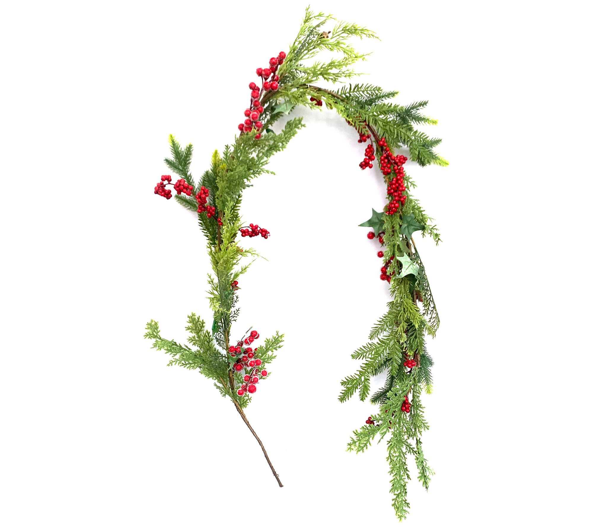 Brite Star 5' Mixed Pine Garland With Berries a nd Pinecones