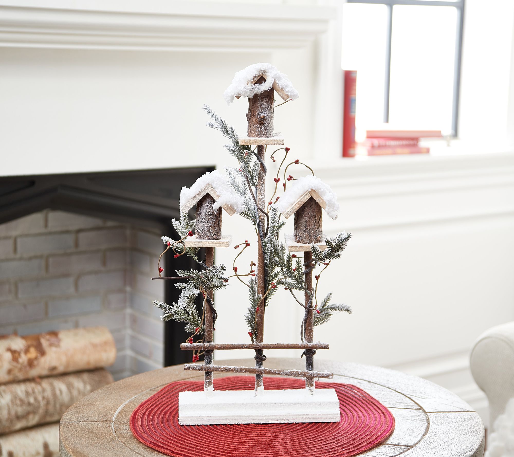 "As Is" Birdhouses with Pine and Berry Accents by Valerie