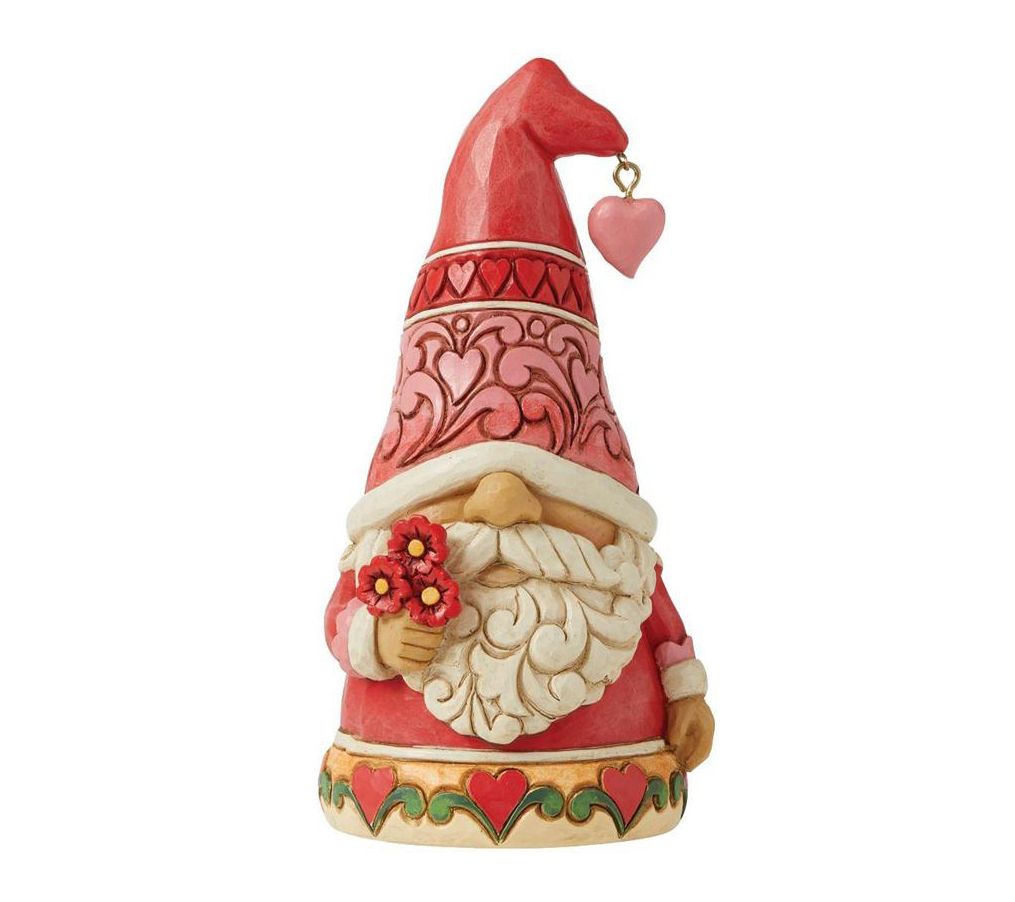 Enesco Jim Shore Love Gnome with Red Hearts Hat - QVC.com