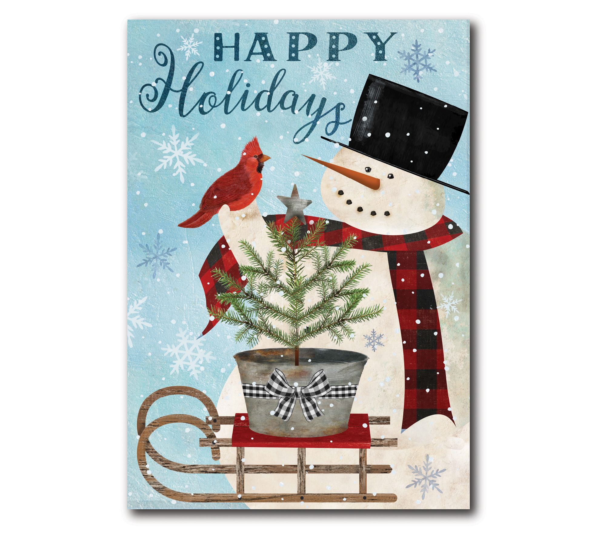 Courtside Market Winter Snowman 12x18 Canvas Wa ll Art